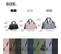 Borsa da viaggio KONO borsa da viaggio Unisex per bagaglio a mano borsa da viaggio per palestra per viaggi e Fitness, compatta e pratica Brown