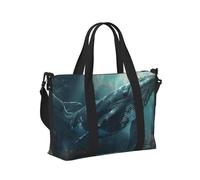 Borsa da viaggio leggera con stampa balena sottomarina borsa a mano da viaggio per donne e uomini