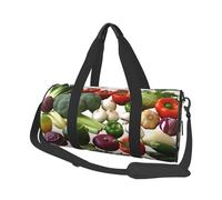 Borsa da viaggio leggera piccola borsa da palestra pieghevole Weekender Borse da notte con tracolla regolabile Carry On Tote Bags Introduzione di varie verdure Borsa da ospedale per donne uomini