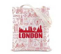 Borsa da viaggio Londra Souvenir Regali Inghilterra UK Viaggio Souvenir Borsa a tracolla British Getaway Weekend Regalo, Lon-don T Regno Unito, INCHES