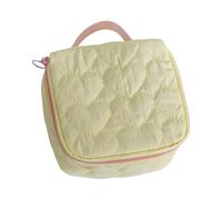 Borsa da viaggio moderna a tema cuore per cosmetici in poliestere organizer da viaggio per organizzare cosmetici e prodotti per la cura della pelle, Giallo