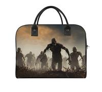 Borsa da viaggio multifunzionale, borsa da viaggio con stampa di molti zombie, borsa da viaggio, borsa da viaggio, borsa da portare con sé durante la notte, borsa per fine settimana, nera, taglia