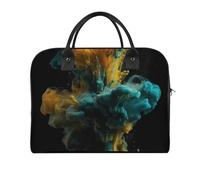 Borsa da viaggio multifunzionale, borsa da viaggio con stampa liquida colorata, borsa da viaggio, borsa da viaggio, borsa a mano borsa da viaggio borsa per il fine settimana, nera, taglia unica