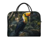 Borsa da viaggio multifunzionale, borsa da viaggio con stampa tucano colorata, borsa da viaggio, borsa da viaggio, borsa da viaggio borsa da viaggio borsa da viaggio borsa per il fine settimana, nera