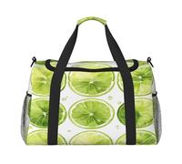 Borsa da viaggio Neat Lemon Slices Array per viaggi e palestra, borsa da weekend in twill resistente all'acqua con tracolla regolabile per uomini e donne