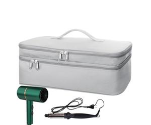 Borsa da viaggio: organizer termico, custodia portatile | doppio strato 40x15x14cm resistente al calore uso parrucchiere casa valigia hotel palestra studio spa cabina backstage proX