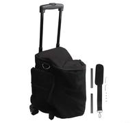 Borsa da viaggio per altoparlanti rotanti compatibile con sistema Bose S1 Pro, custodia portatile con manico retrattile, ruote, tasche multiple, 31 x 27,5 x 45 cm