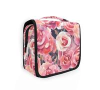 Borsa da viaggio per articoli da toeletta da uomo con pittura a olio Rose Art con gancio per appendere accessori borse medicine viaggio