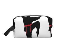 Borsa da viaggio per articoli da toeletta e trucchi, con stampa di karate, per donne e uomini, grande capacità per cosmetici, accessori, articoli da toeletta, shampoo ed elementi essenziali