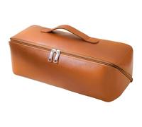 Borsa da viaggio per asciugacapelli Dyson, custodia portatile in pelle PU, 33 x 10,9 x 11,9 cm, organizer marrone chiaro per ferro arricciacapelli e piastra