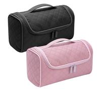Borsa da viaggio per asciugacapelli, grande capacità, organizer impermeabile a doppio strato, borsa per il trasporto di articoli da toeletta, borsa organizer per asciugacapelli, rosa, Refer to