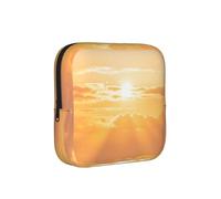 Borsa da viaggio per assorbenti igienici, a prova di periodo, color oro e arancione, discreta, per borsa da ufficio