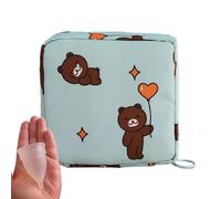 Borsa da viaggio per assorbenti igienici, ampia capacità, contenitore portatile per assorbenti igienici, per la cura femminile, con cerniera, per scuola, viaggi, hotel