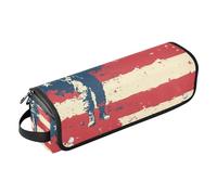 Borsa da viaggio per attrezzi da donna, con cuscinetto resistente al calore, antipolvere, borsa da viaggio per piastre, piastre, arricciacapelli, soldato del giorno dell'indipendenza con la pistola