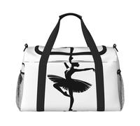 Borsa da viaggio per ballerina, borsa da viaggio per donne e uomini, per avventure all'aperto, ideale per campeggio ed escursionismo, nero, Taglia unica