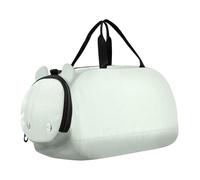 Borsa da viaggio per bambini in tinta unita bianca e verde chiara con scomparto per scarpe, borsa da viaggio per fine settimana di grande capacità, per spiaggia, nuoto, piscina, sport