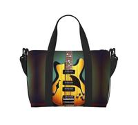 Borsa da viaggio per chitarra e basso, strumenti musicali, borsa da viaggio per donne, borsa sportiva da palestra, borsone da allenamento, durante la notte, Nero , Taglia unica