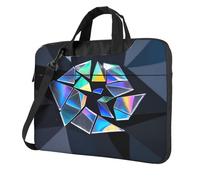 Borsa da viaggio per computer portatile, con spallacci e maniglia, borsa per tablet per lavoro e affari, Modello di frammenti, 14 inch