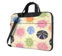 Borsa da viaggio per computer portatile, con spallacci e maniglia, per ufficio e viaggio, Riccio di mare colorato, 14 inch