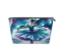 Borsa da viaggio per cosmetici, borsa da viaggio per donna, con scritta "Ballerina Dance Mom Northern Lights", 7 x 2,4 x 5 pollici