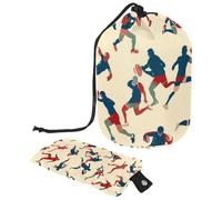 Borsa da viaggio per cosmetici, borsa per il trucco, Little Fun Rugby da donna, custodie pieghevoli portatili, multifunzionali, organizer rotondo, Little Fun Rugby,