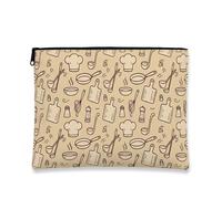 Borsa da viaggio per cosmetici da cucina vintage, borsa da viaggio con design giocoso da chef per donne, organizer portatile in tela con cerniera, borsa da toilette per la cura della pelle della
