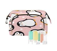 Borsa da viaggio per cultura, trousse per cosmetici, simpatico pinguino animale, per donne, uomini, ragazze, cartoni animati, impermeabile, organizer per cosmetici, borsa per utensili da viaggio,
