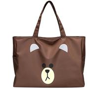 Borsa Da Viaggio Per Donna Borsa da viaggio di grande capacità, borsa da viaggio portatile for brevi distanze(Brown,37x49x14cm)