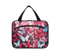 Borsa da viaggio per donna con gancio da appendere, con farfalla estetica, borsa unisex per la cura della pelle per accessori per le donne envase da viaggio para Perfume de L