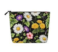 Borsa da viaggio per donna - Daisy Morning Glory, graziosa piccola borsa per il trucco resistente all'acqua per ragazze e bambini - Borsa pieghevole per cosmetici, organizer per pennelli, strumenti, a