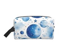 Borsa da viaggio per donna e uomo - Borse da toilette cosmetiche impermeabili, accessori per il lavaggio, organizer, Space Planet Cloud