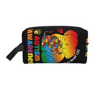 Borsa da viaggio per donna e uomo - Borse da toilette impermeabili per cosmetici, accessori, organizer, elefante per la consapevolezza dell'autismo