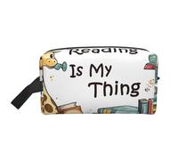 Borsa da viaggio per donna e uomo - Borse da toilette impermeabili per cosmetici, accessori, organizer, leggere è la mia passione