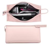 Borsa da viaggio per Dyson Airwrap Styler e bigodini, custodia portatile per spazzola ad aria calda, asciugacapelli, borsa da viaggio, compatibile con Dyson Supersonic Airstraight rosa
