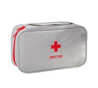 Borsa da viaggio per farmacia, borsa portatile, borsa per il primo soccorso, borsa vuota, borsa di emergenza per casa o campeggio auto, caccia, viaggi e sport, grigio