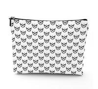 Borsa da viaggio per fotocamera vintage, in lino, per fotografia, hobby, cosmetici, borsa da viaggio impermeabile, borsa per trucchi per borsa, grigio, 17,8 x 22,9 cm, Nero Bianco_31, Taglia unica,