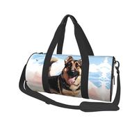 Borsa da viaggio per gli amanti dei pastori tedeschi, per donne e uomini, borsa da palestra grande, borsa da viaggio per weekend, borsa da notte con tracolla, nera, taglia unica, Nero , Taglia unica