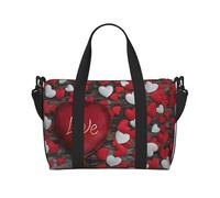 Borsa da viaggio per il fine settimana stampata di San Valentino borsa da viaggio a tracolla per adulti adatta per viaggi campeggio picnic