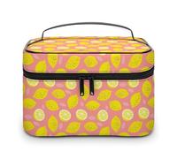 Borsa da viaggio per il trucco Anime Fruit Lemons, per donna, organizer per cosmetici con scomparti per manici morbidi, grande capacità per uomo, borsa da toilette per la cura della pelle, da campeg