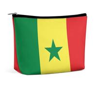 Borsa da viaggio per il trucco con bandiera del Senegal, organizer per cosmetici impermeabile per donne e ragazze