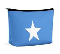 Borsa da viaggio per il trucco con bandiera della Somalia, organizer per cosmetici impermeabile per donne e ragazze