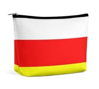 Borsa da viaggio per il trucco con bandiera dell'Ossezia del Sud, organizer per cosmetici impermeabile per donne e ragazze