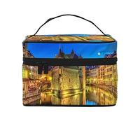 Borsa da viaggio per il trucco di varie verdure, borsa cosmetica impermeabile pieghevole borsa da toilette regalo per insegnanti, Carcere e Canale, Taglia unica