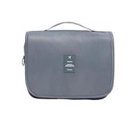 Borsa da viaggio per il trucco impermeabile organizer per articoli da toeletta da donna necessari per il bagno con gancio per il lavaggio del sacchetto di, Grigio, Taglia unica