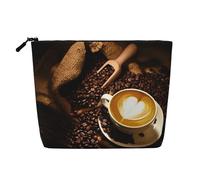 Borsa da viaggio per il trucco in canapa finta Sad Cat, borsa cosmetica per donne e ragazze