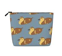 Borsa da viaggio per il trucco in canapa sintetica Black Cat In The Rain, borsa cosmetica per donne e ragazze