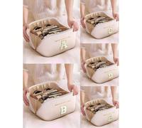 Borsa da viaggio per il trucco in pelle PU, borsa da trucco impermeabile con lettere, borsa da trucco multistrato di grande capacità, borsa con cerniera, borsa da viaggio portatile multifunzione imper