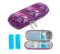 Borsa da viaggio per insulina, Borsa termica per insulina Custodia protettiva per assistenza medica Organizzatore diabetico Borsa termica portatile da viaggio + 2 impacchi di ghiaccio