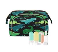 Borsa da viaggio per la cultura da viaggio, per cosmetici, motivo dinosauro, per donne, uomini, ragazze, animali, impermeabile, organizer per cosmetici, borsa per utensili da viaggio, multiuso,