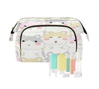 Borsa da viaggio per la cultura da viaggio, simpatico orso colorato per donne, uomini e ragazze, impermeabile, trousse per cosmetici, beauty case per utensili da viaggio, multicolore, multicolore,